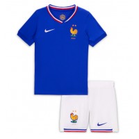 Francúzsko Domáci Detský futbalový dres ME 2024 Krátky Rukáv (+ trenírky)
